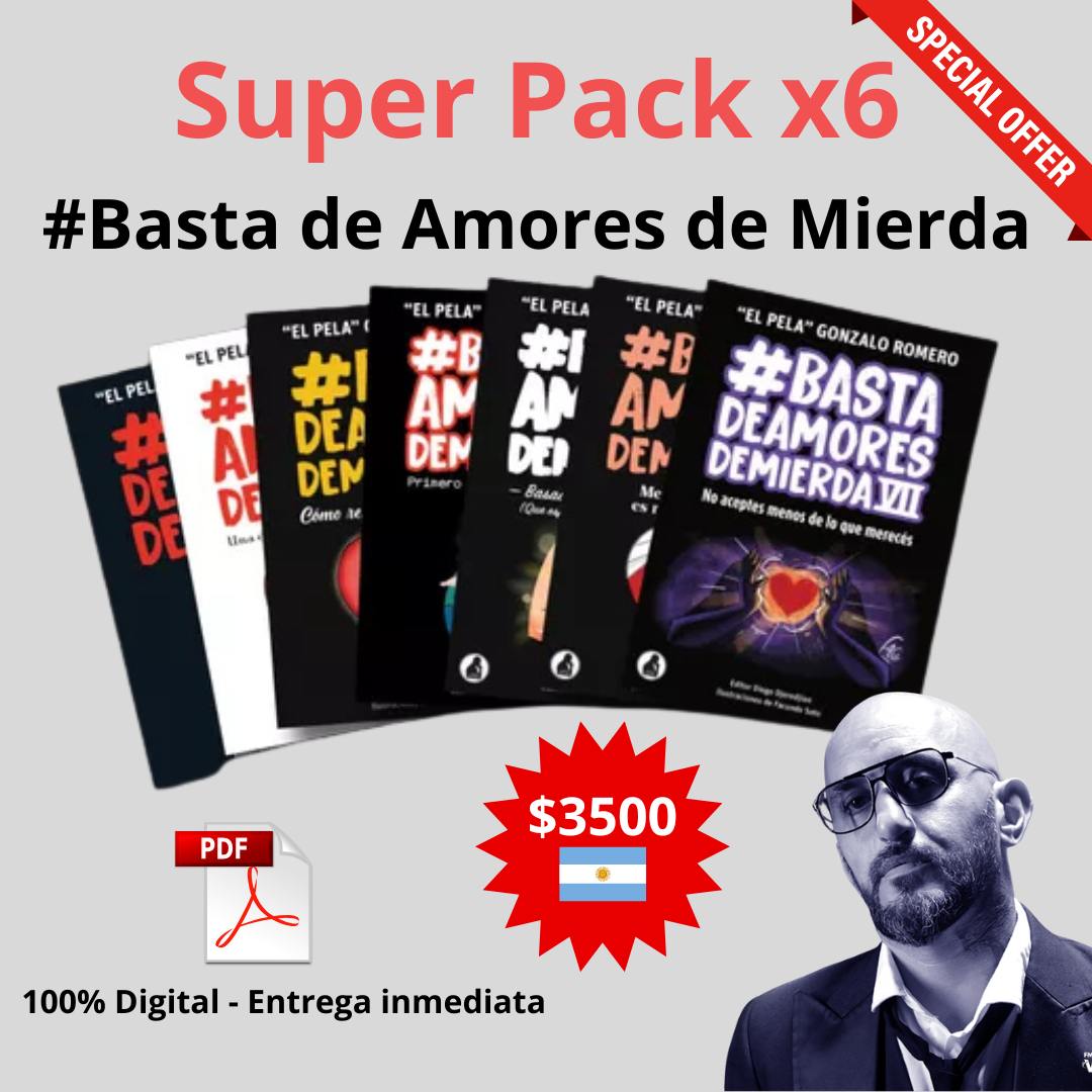 Basta de Amores de Mierda Pack X6