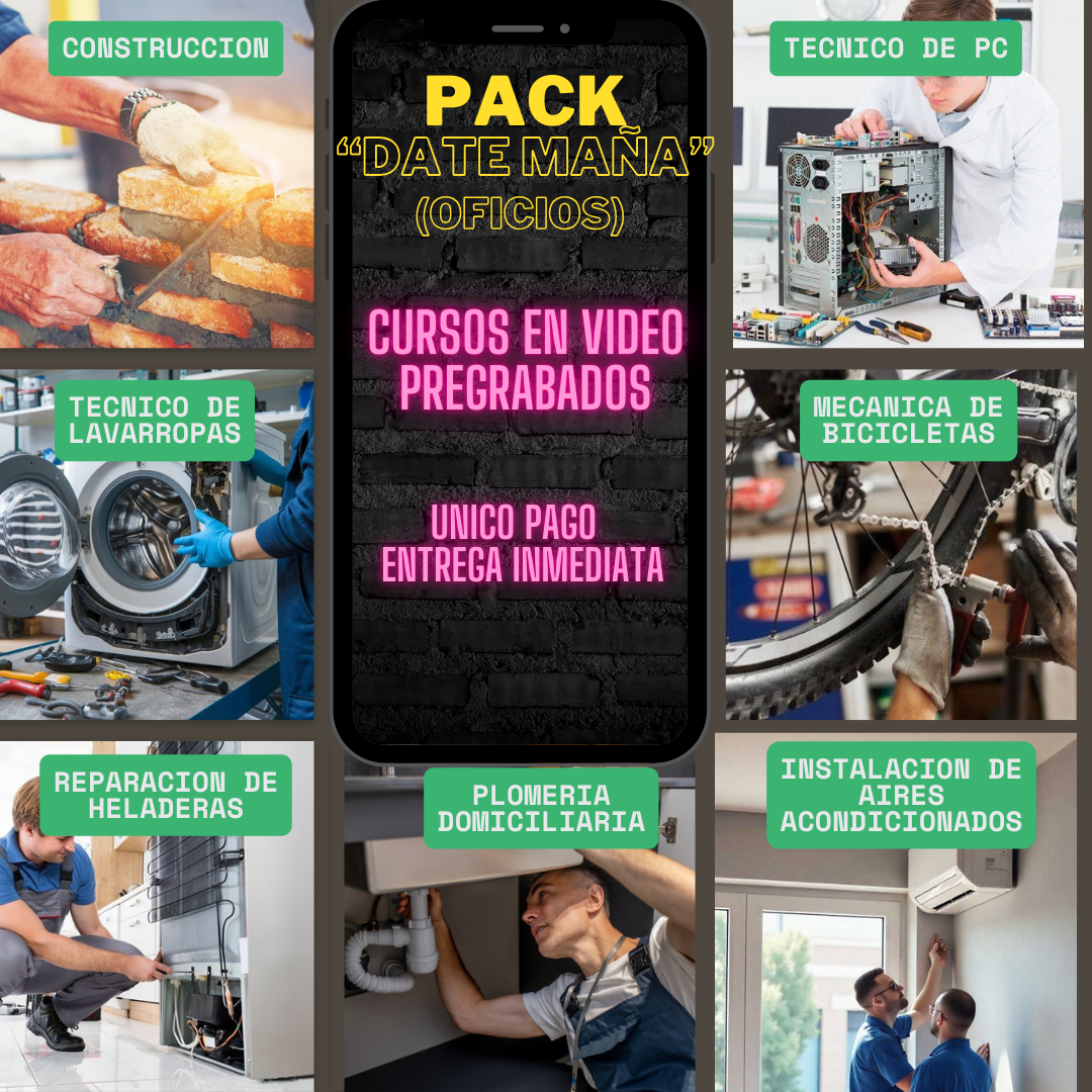 Cursos Oficios Pack "Date Maña" X7 (En videos)