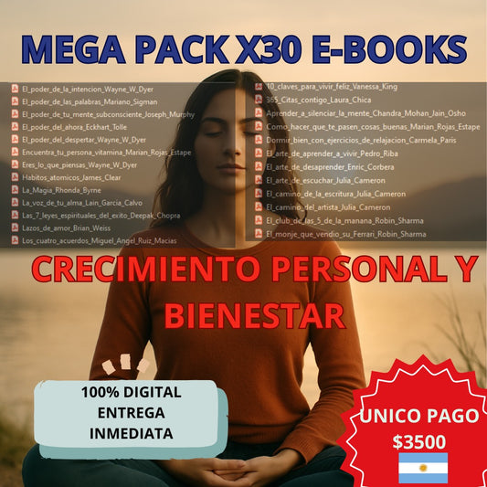 Pack Crecimiento Personal y Bienestar x30 Ebooks