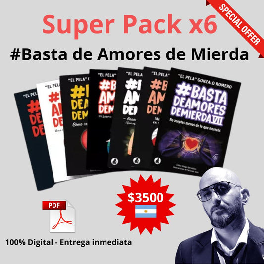Basta de Amores de Mierda Pack X6