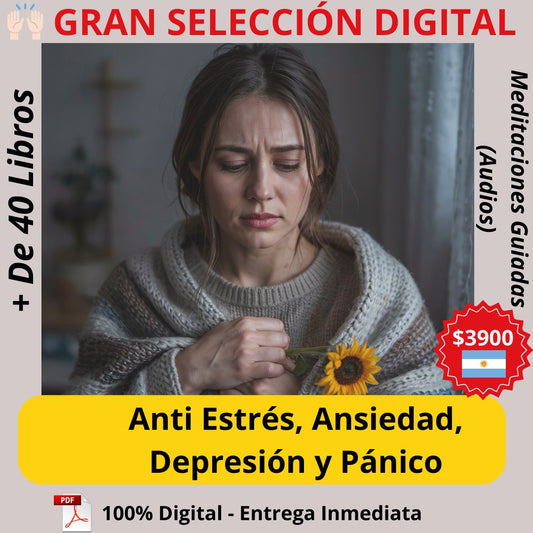 Pack Anti Estres, Depresion, Ansiedad y Panico (Ebooks + Meditaciones Audios)